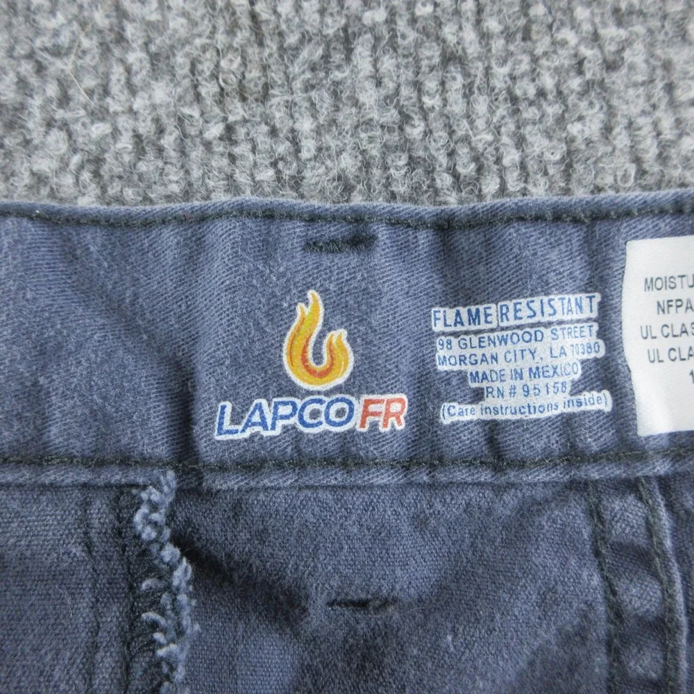 Lapco FR Pants Mens 42x32 Blue Flame Resistant CAT 2 Workwear Canvas